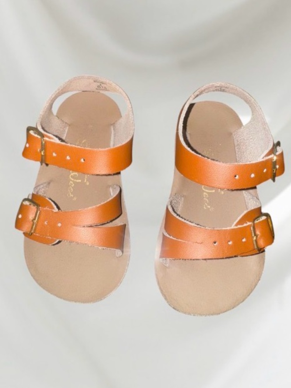 Sun SAN HOY SEA WEES SALTWATER BROWN LEATHER SANDALS GIRL’s shoes size 4
